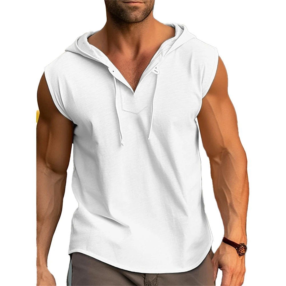 Male Men Vest Wear-resistant Breathable Casual Drawstring Durable Fitness Hooded Loose Beach Daily Sports Fashion
Male Men Vest Wear-resistant Breathable Casual Drawstring Durable Fitness Hooded Loose Beach Daily Sports Fashion