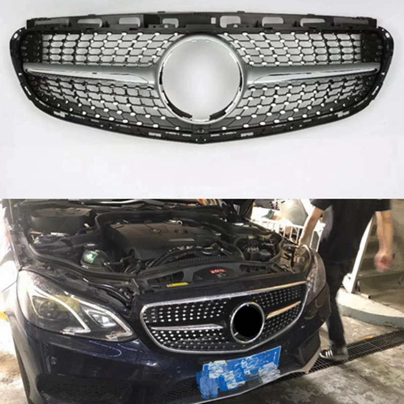 W212 Facelifted Diamond Front Racing Grill Grille for Mercedes-Benz W212 E-class E200 E260 E180 E300 Black/Silver 2013 2014 2015
W212 Facelifted Diamond Front Racing Grill Grille for Mercedes-Benz W212 E-class E200 E260 E180 E300 Black/Silver 2013 2014 2015