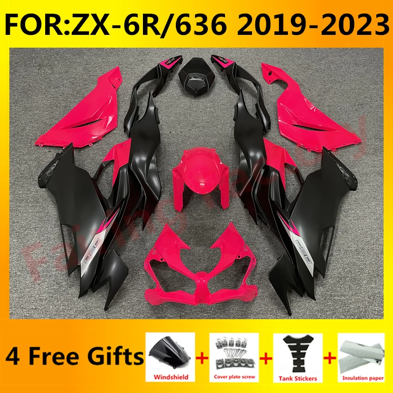 

NEW ABS Motorcycle Fairings fit for Ninja ZX-6R 2019 2020 2021 2022 2023 ZX6R zx 6r 636 bodywork full fairing set pink black