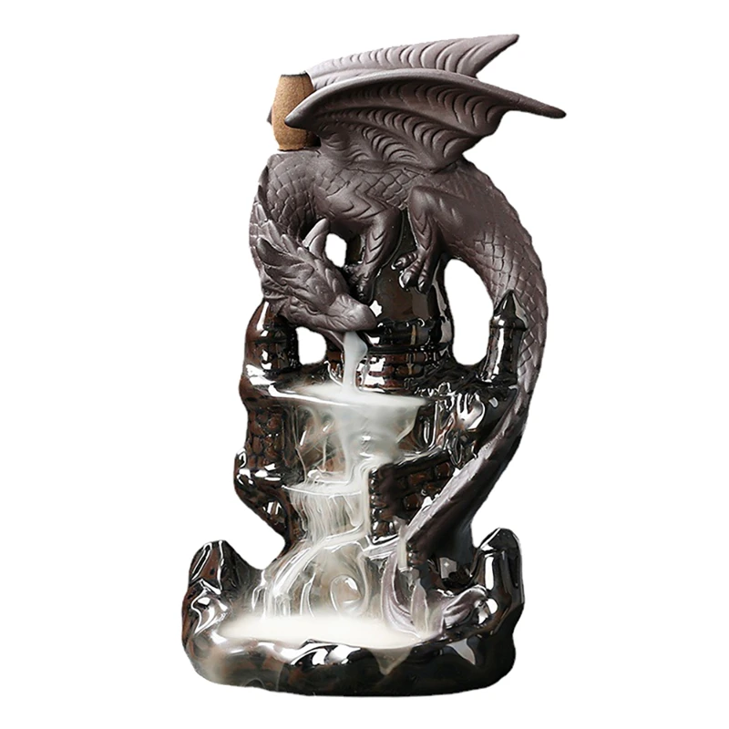 Incense Waterfall Incense Burner Ceramic Dragon Decorative Game Mixed Incense Cone Waterfall Smoking Room Decor
Incense Waterfall Incense Burner Ceramic Dragon Decorative Game Mixed Incense Cone Waterfall Smoking Room Decor