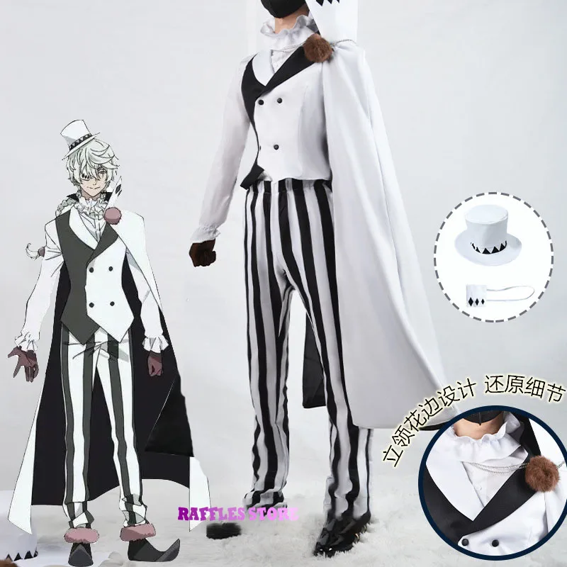 Nikolai Gogol Cosplay Costume Hat Wig Bungo Stray Dogs Nikorai Cloak Anime The Overcoat White Black Uniform Gloves Eye Patch
Nikolai Gogol Cosplay Costume Hat Wig Bungo Stray Dogs Nikorai Cloak Anime The Overcoat White Black Uniform Gloves Eye Patch