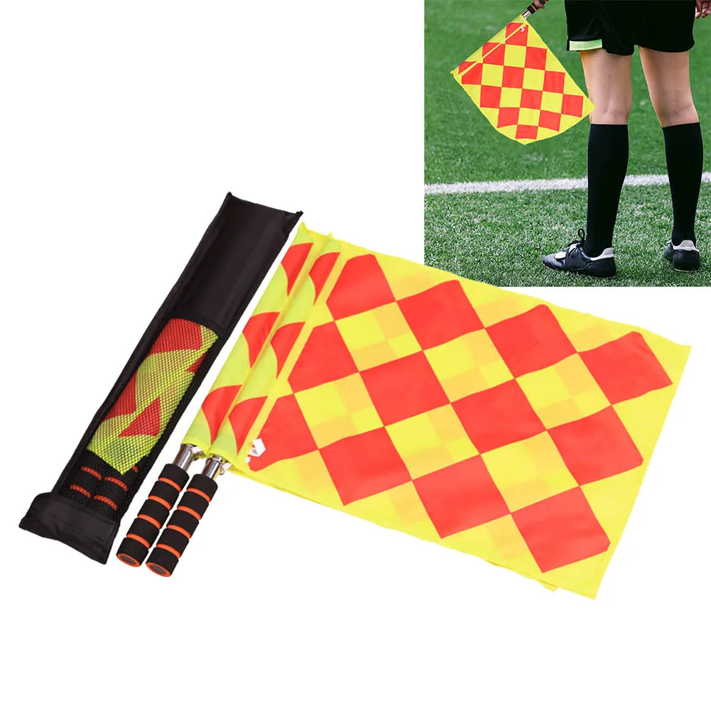 2pcs Soccer Referee Flags Football Linesman Flags Sports Game Referee Equipment Brazilian Football Match Team Sports Tools
2pcs Soccer Referee Flags Football Linesman Flags Sports Game Referee Equipment Brazilian Football Match Team Sports Tools