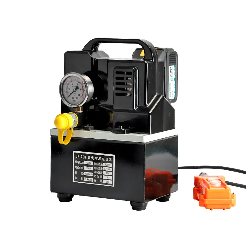 JP-700 Rechargeable Hydraulic Electric Pump Portable Lithium Battery Solenoid Valve Oil Pump Portable Hydraulic Pump Station 18V
JP-700 Rechargeable Hydraulic Electric Pump Portable Lithium Battery Solenoid Valve Oil Pump Portable Hydraulic Pump Station 18V