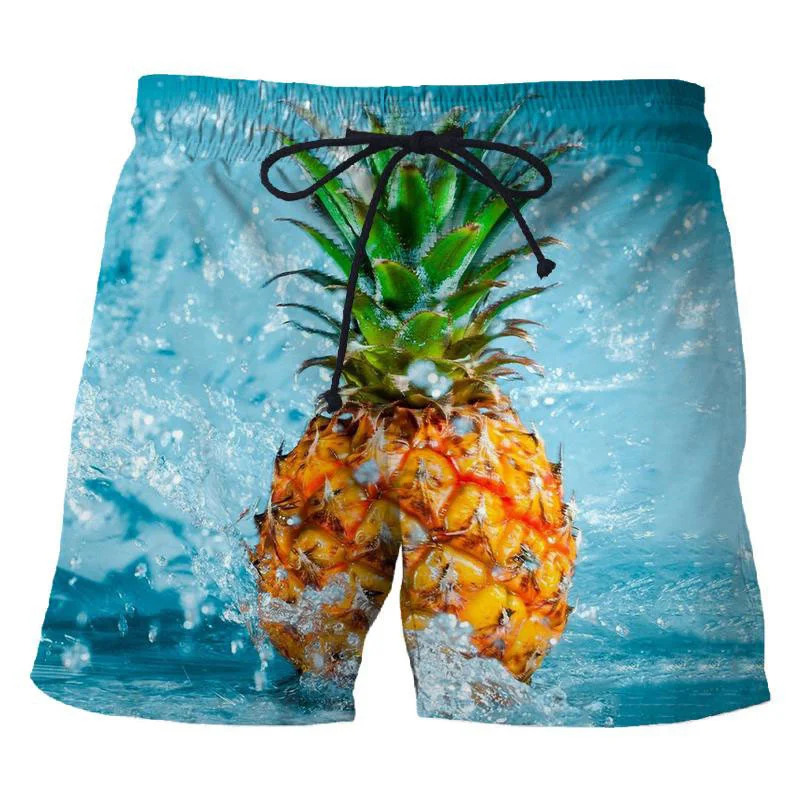 

Fruit Pineapple 3D Printing Men's Short Pants Casual Hawaiian Beach Shorts Harajuku Style Summer Swim Trunks Surf Board Shorts