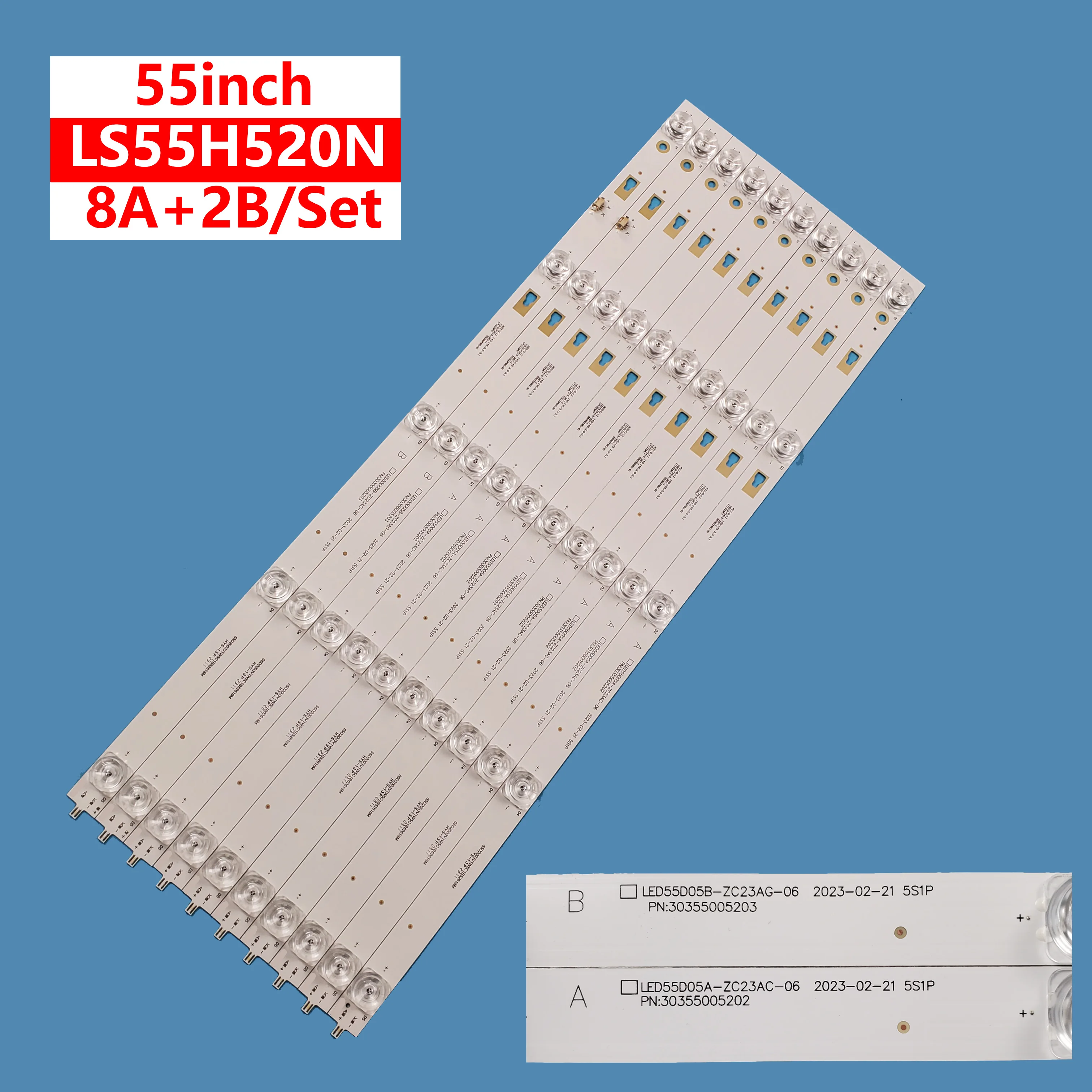 LED Backlight Bar Light Strip LED55D05AB-ZC23AG-06 For Haier 55inch TV LS55H610X/10N LS55H520N LS55U620C
LED Backlight Bar Light Strip LED55D05AB-ZC23AG-06 For Haier 55inch TV LS55H610X/10N LS55H520N LS55U620C