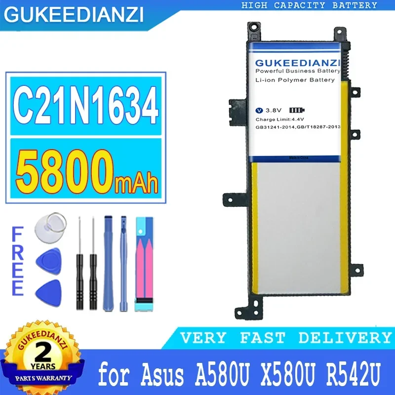 

5800mAh Mobile Phone Battery For Asus X542U V587U FL5900L X580B A580U X580U R542UR A542U R542U FL8000U Smartphon Batteries