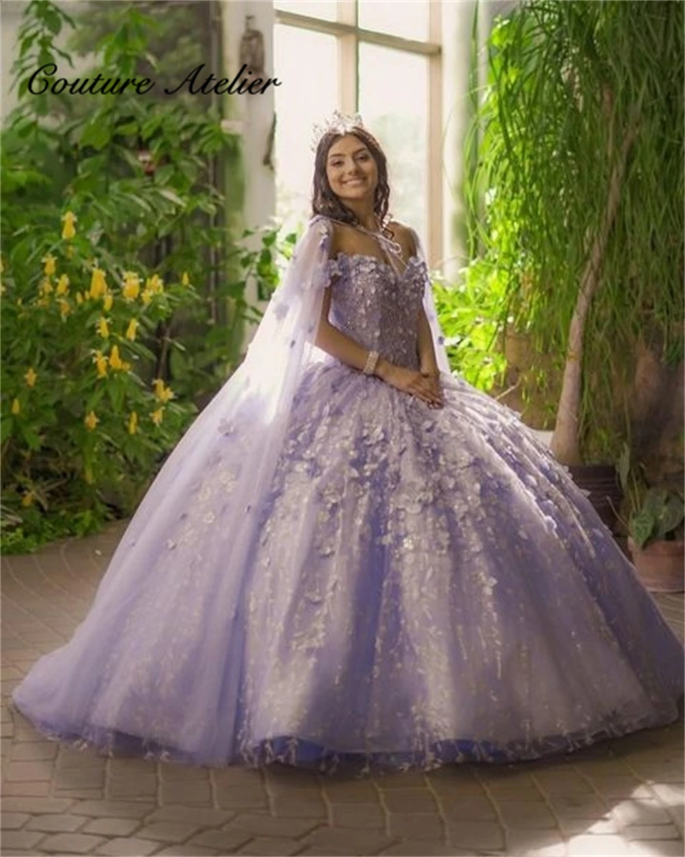 Tulle Light Purple Quinceanera Dresses Beaded Ball Gown Birthday Party Dress Lace Up Graduation Gown With Cape Sweet 15 16
Tulle Light Purple Quinceanera Dresses Beaded Ball Gown Birthday Party Dress Lace Up Graduation Gown With Cape Sweet 15 16