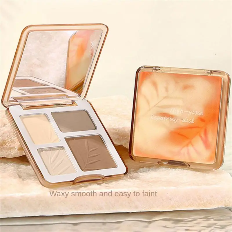 

4-color Face Highlighter Shimmer 3D Bronzer Contouring Highlight Powder Matte Glitter Body Highlight Palette Blush Shadow Makeup