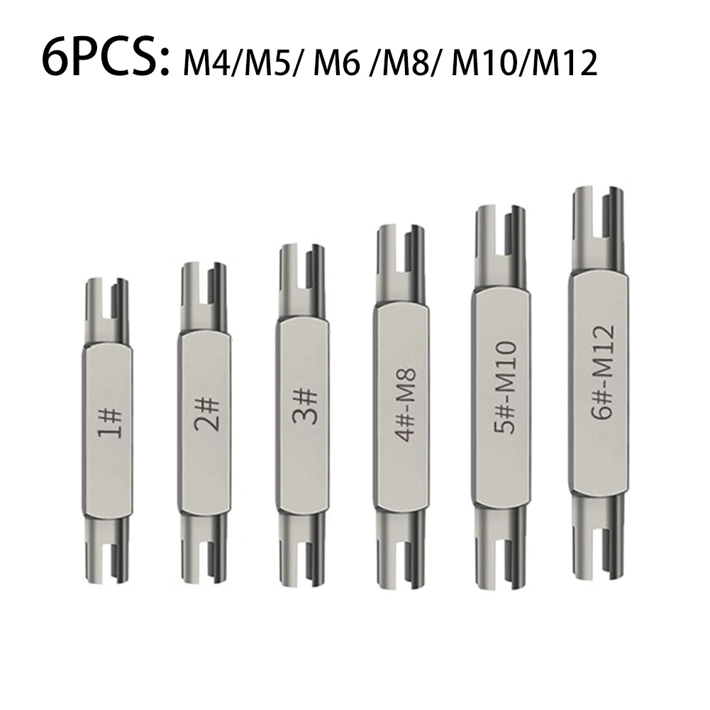 6Pcs Hex Screw Tap Extractor Socket Hexagonal Double-head Broken Tap Broken Head Damaged Screw Extractor Power Wrench Tool Parts
6Pcs Hex Screw Tap Extractor Socket Hexagonal Double-head Broken Tap Broken Head Damaged Screw Extractor Power Wrench Tool Parts