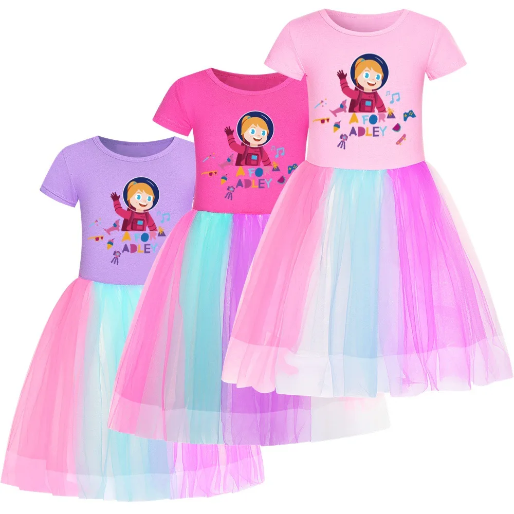 Summer Girls Dress Casual Princess Dresses Short Sleeve Cartoon Print A for Adley Costumes Kids Vestidos Shirt Dress 3-12Y
Summer Girls Dress Casual Princess Dresses Short Sleeve Cartoon Print A for Adley Costumes Kids Vestidos Shirt Dress 3-12Y