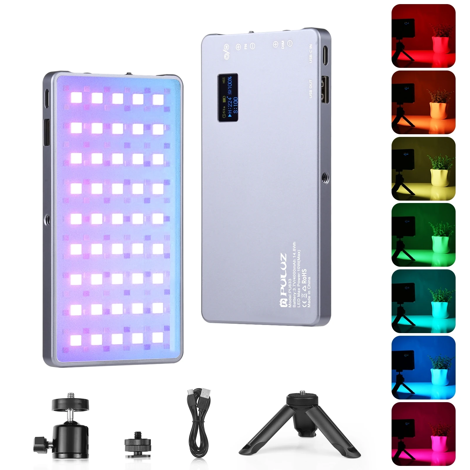 Camera Light LED Full Color Photography Light RGB Soft Light Video Pocket Light Double 1/4 Screw Hole
Camera Light LED Full Color Photography Light RGB Soft Light Video Pocket Light Double 1/4 Screw Hole