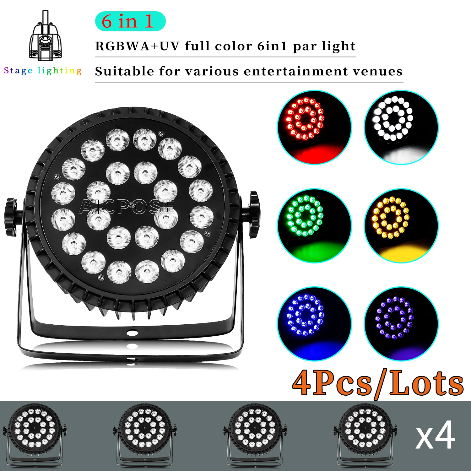 4Pcs/Lots 24x12W RGBW/24x18W RGBWA UV 6 in 1 LED Par Lamp DMX Control Aluminum Flat Stage Light DJ Disco Party Wedding Lighting
4Pcs/Lots 24x12W RGBW/24x18W RGBWA UV 6 in 1 LED Par Lamp DMX Control Aluminum Flat Stage Light DJ Disco Party Wedding Lighting