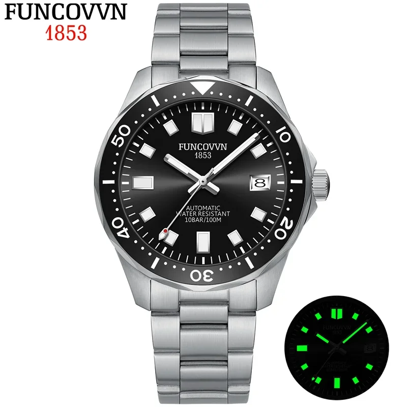 Funcovvn Men Watches Diver NH35 Automatic Mechanical Watch 316L Stainless Steel Sapphire Waterproof 100m Date Luminous BGW-9
Funcovvn Men Watches Diver NH35 Automatic Mechanical Watch 316L Stainless Steel Sapphire Waterproof 100m Date Luminous BGW-9