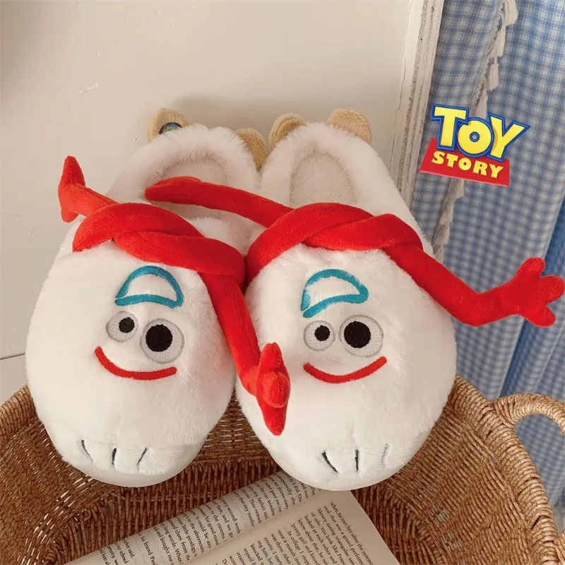 Pantoufles chaudes en coton coordonnantes pour hommes et femmes, Toy Story Buzz Lightyear, dessin animé cancers, peluche parent-enfant, automne et hiver 5