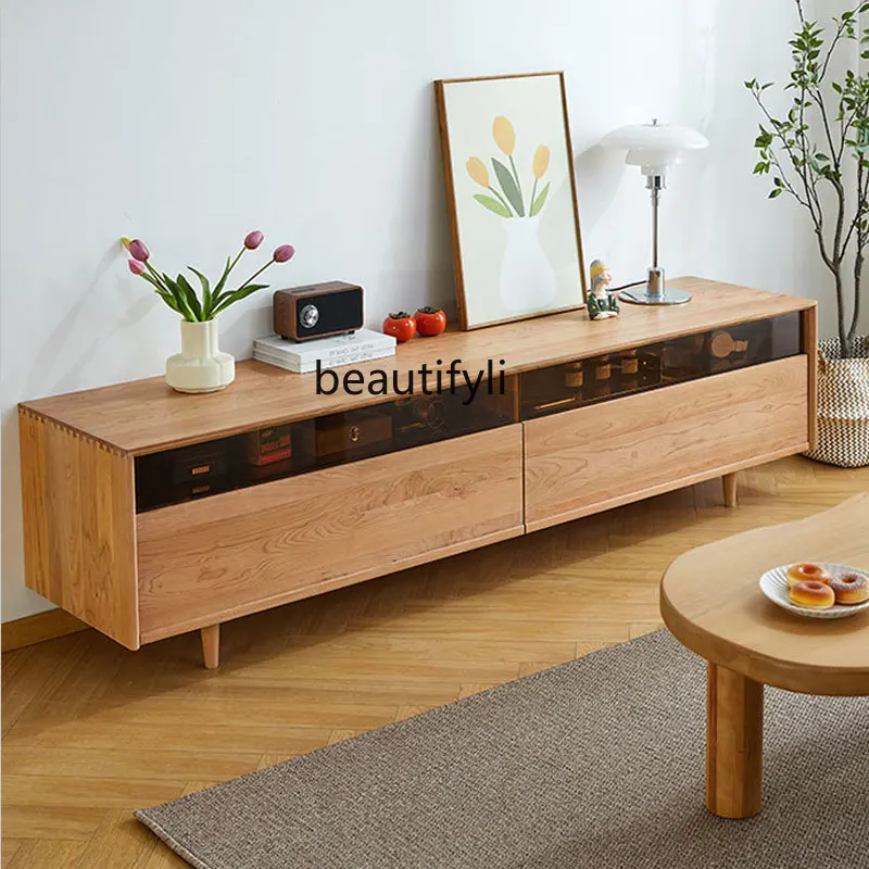 North America Cherrywood Log TV Cabinet Modern Minimalist Small Apartment Black Walnut Solid Wood Locker Audiovisual Cabinet
North America Cherrywood Log TV Cabinet Modern Minimalist Small Apartment Black Walnut Solid Wood Locker Audiovisual Cabinet