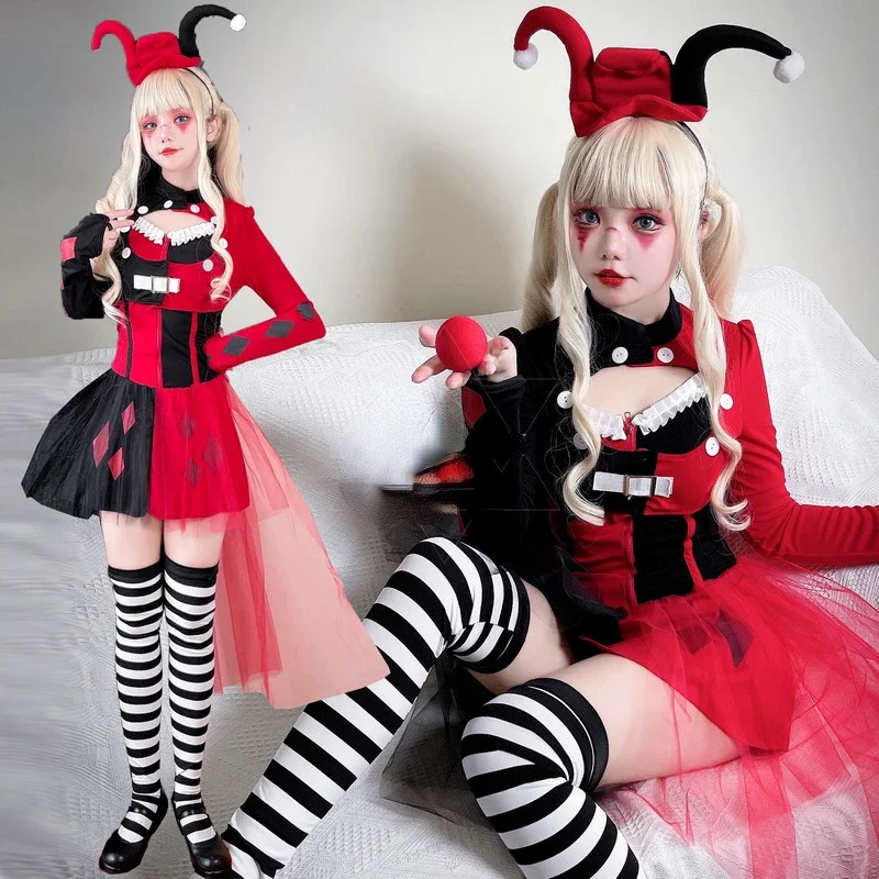 Halloween Clown Set Circus Cos Costume Punk Harry Heartbroken Clown Performance Adult Cosplay Costume anime cosplay
Halloween Clown Set Circus Cos Costume Punk Harry Heartbroken Clown Performance Adult Cosplay Costume anime cosplay