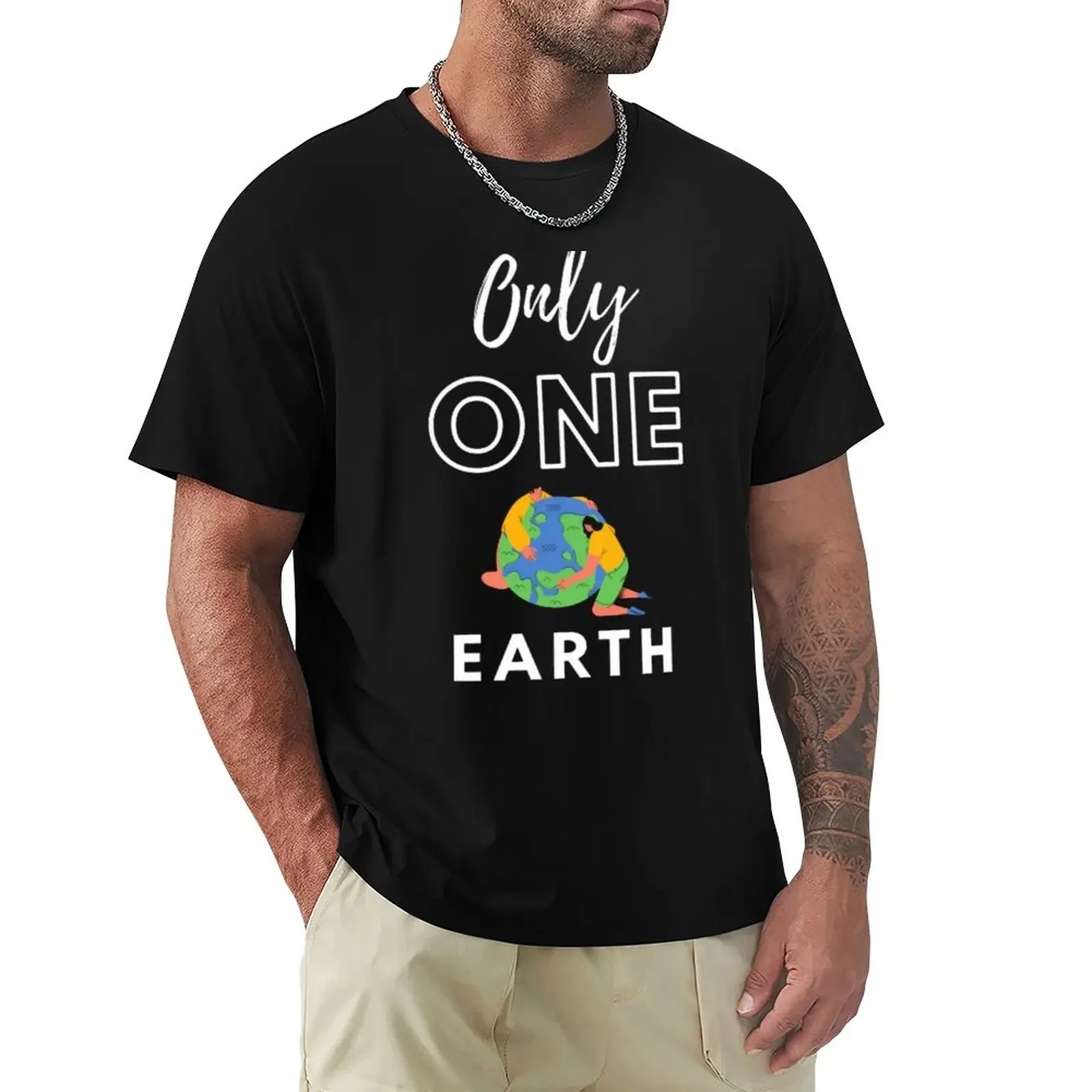 

There is Only one earth - climate change activists T-Shirt vintage plain blacks blanks mens graphic t-shirts big and tall