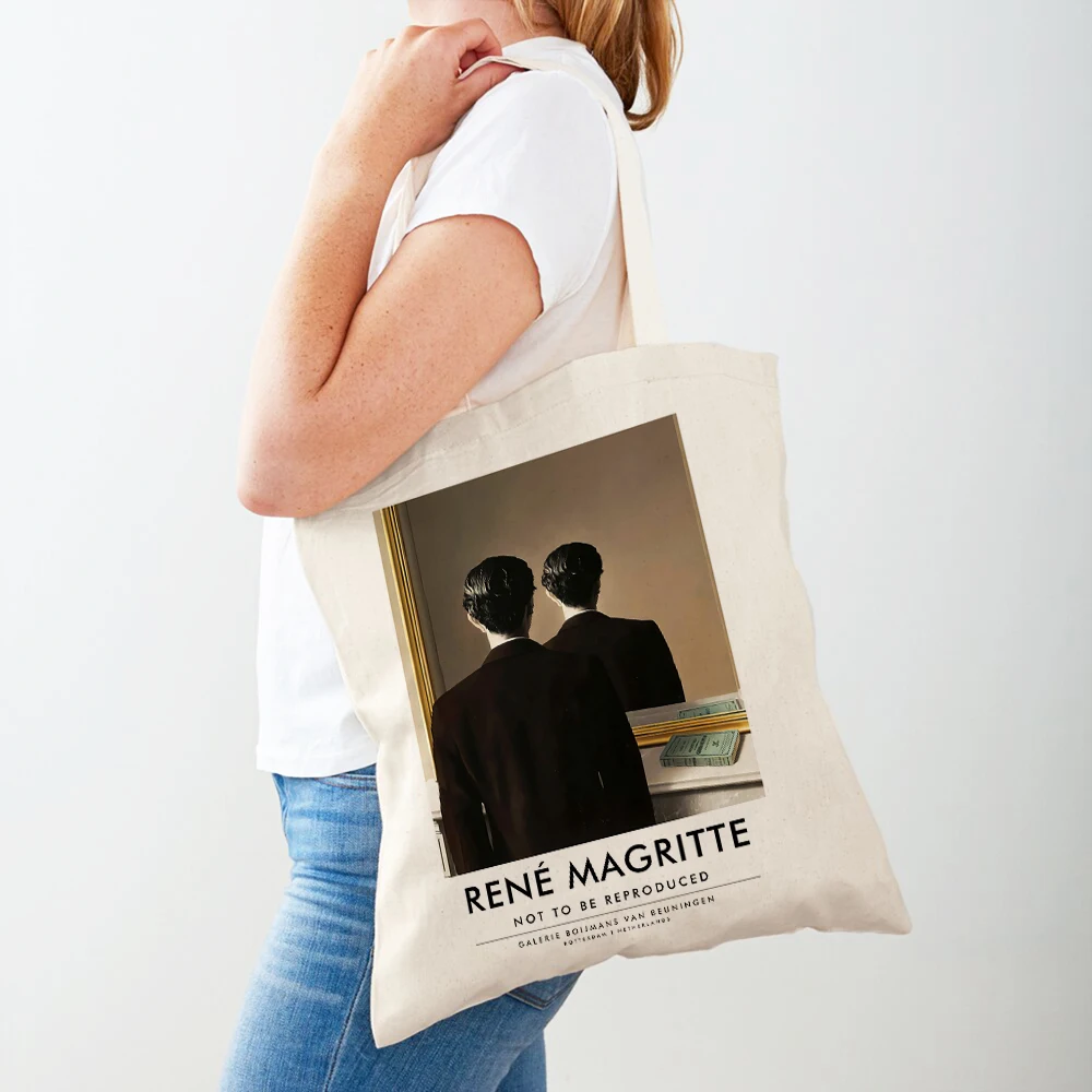 Magritte The Lovers Eye Pigeon Surrealism Lady Shopping Bag Supermarket Travel Tote Handbag Casual Canvas Women Shopper Bags
Magritte The Lovers Eye Pigeon Surrealism Lady Shopping Bag Supermarket Travel Tote Handbag Casual Canvas Women Shopper Bags