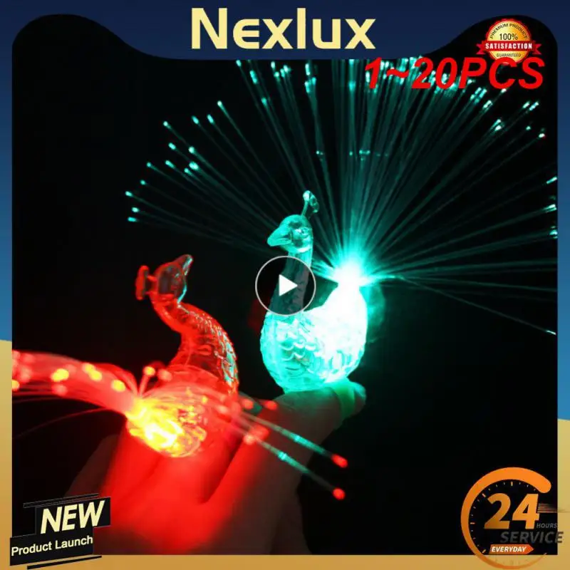 1~20PCS Peacock Finger Light Glow In The Dark Kids Toy Luminous Decoration Light Flash LED Lamp Stars Shine Children
1~20PCS Peacock Finger Light Glow In The Dark Kids Toy Luminous Decoration Light Flash LED Lamp Stars Shine Children