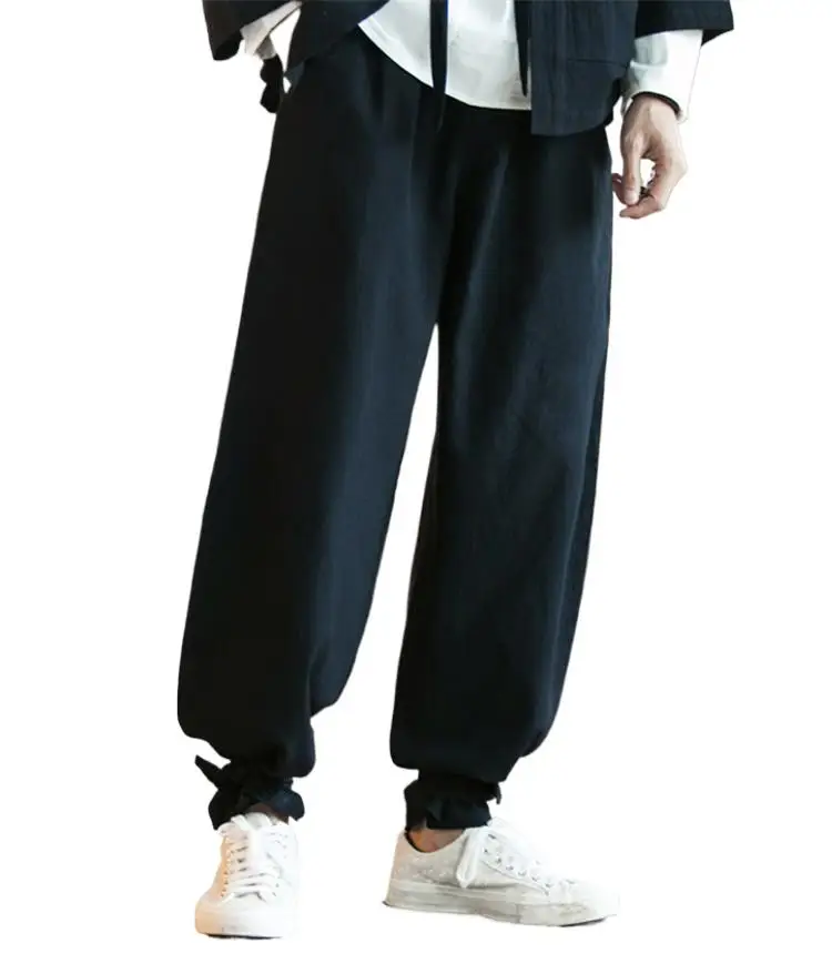 

2024 Autunm Plus size cotton line pants,Spring large size trousers hip hop Jogger Pants 5xl 6xl 7xl wide leg pants black khaki