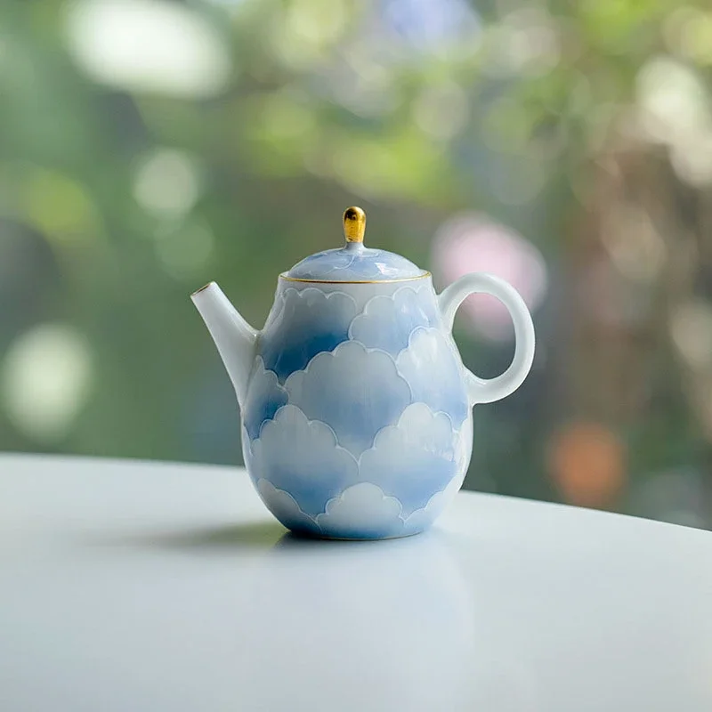 

Фарфоровый керамический чайник Arita, 150 мл, ручная роспись, чайник с фильтром для приготовления чая Aritayaki, японский чайный набор