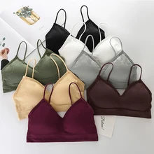 Women Seamless Bra Bralette Wireless Soild Padded Brassiere Tube Top Female Intimate Push Up Underwear