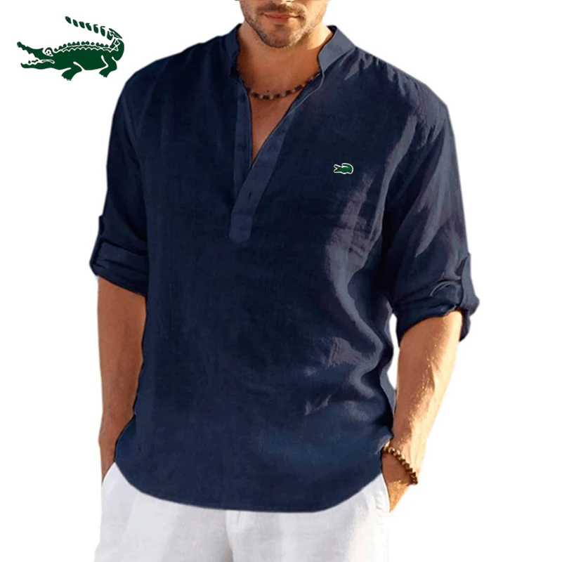 High quality men's spring/summer new long sleeved cotton linen shirt business casual loose fitting T-shirt shirt top S-5XL
High quality men's spring/summer new long sleeved cotton linen shirt business casual loose fitting T-shirt shirt top S-5XL