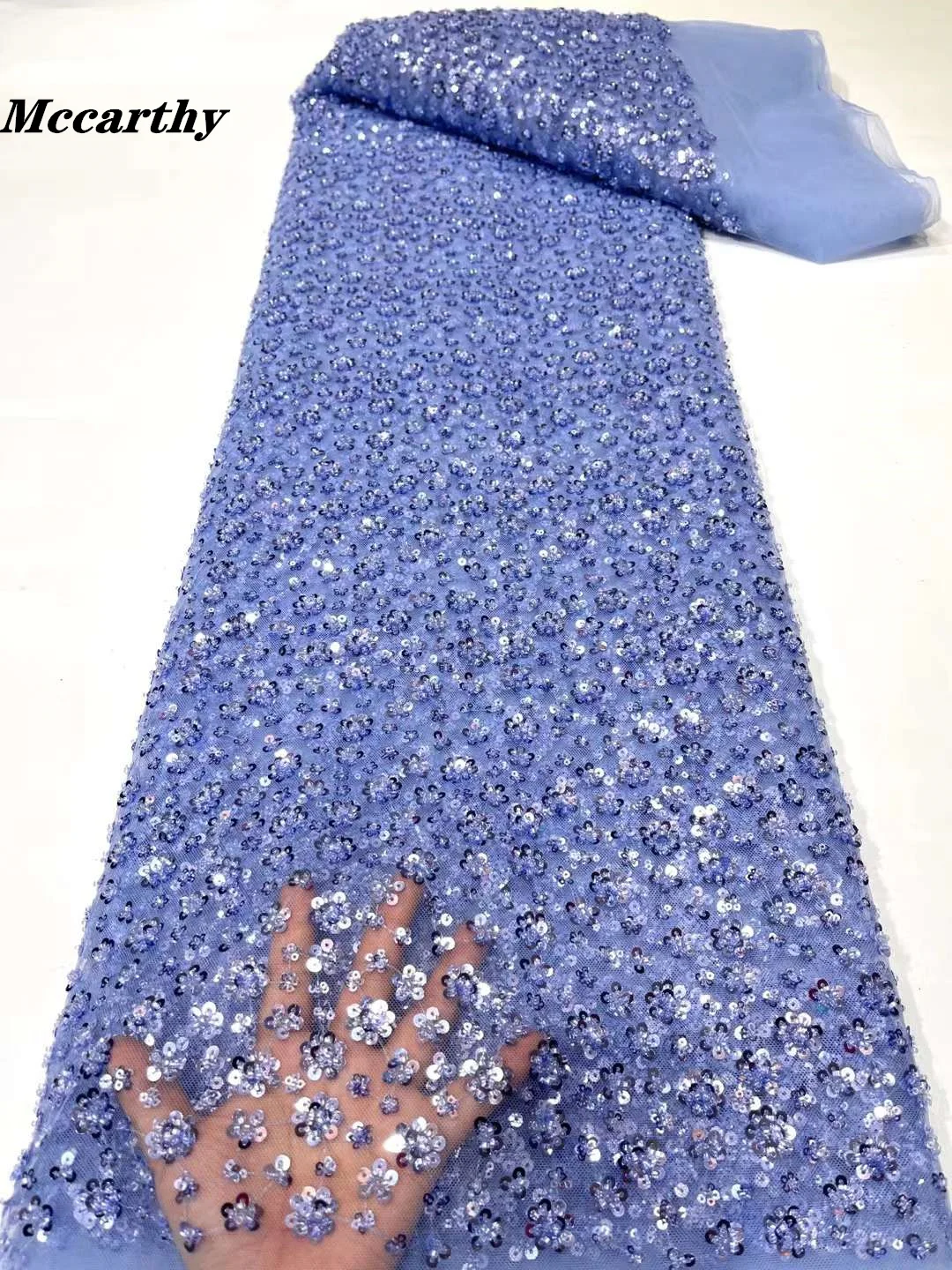 Mccarthy Sky blue Nigerian Tulle Lace Fabrics With Beads High Quality Luxury African Sequins French Tulle Lace For Party
Mccarthy Sky blue Nigerian Tulle Lace Fabrics With Beads High Quality Luxury African Sequins French Tulle Lace For Party