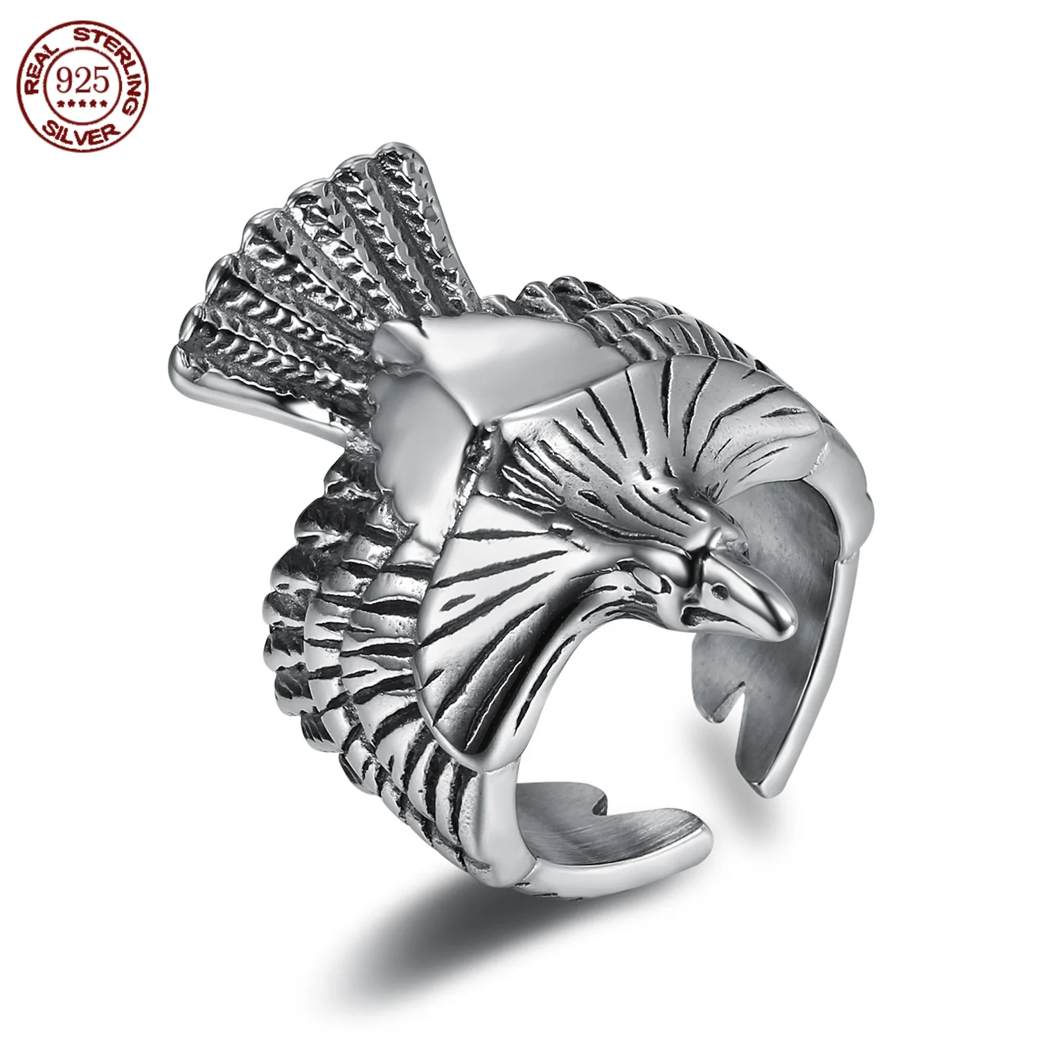 Europe and the United States hot S925 silver Freedom Eagle ring men and women retro personality fashion ring jewelry gifts
Europe and the United States hot S925 silver Freedom Eagle ring men and women retro personality fashion ring jewelry gifts