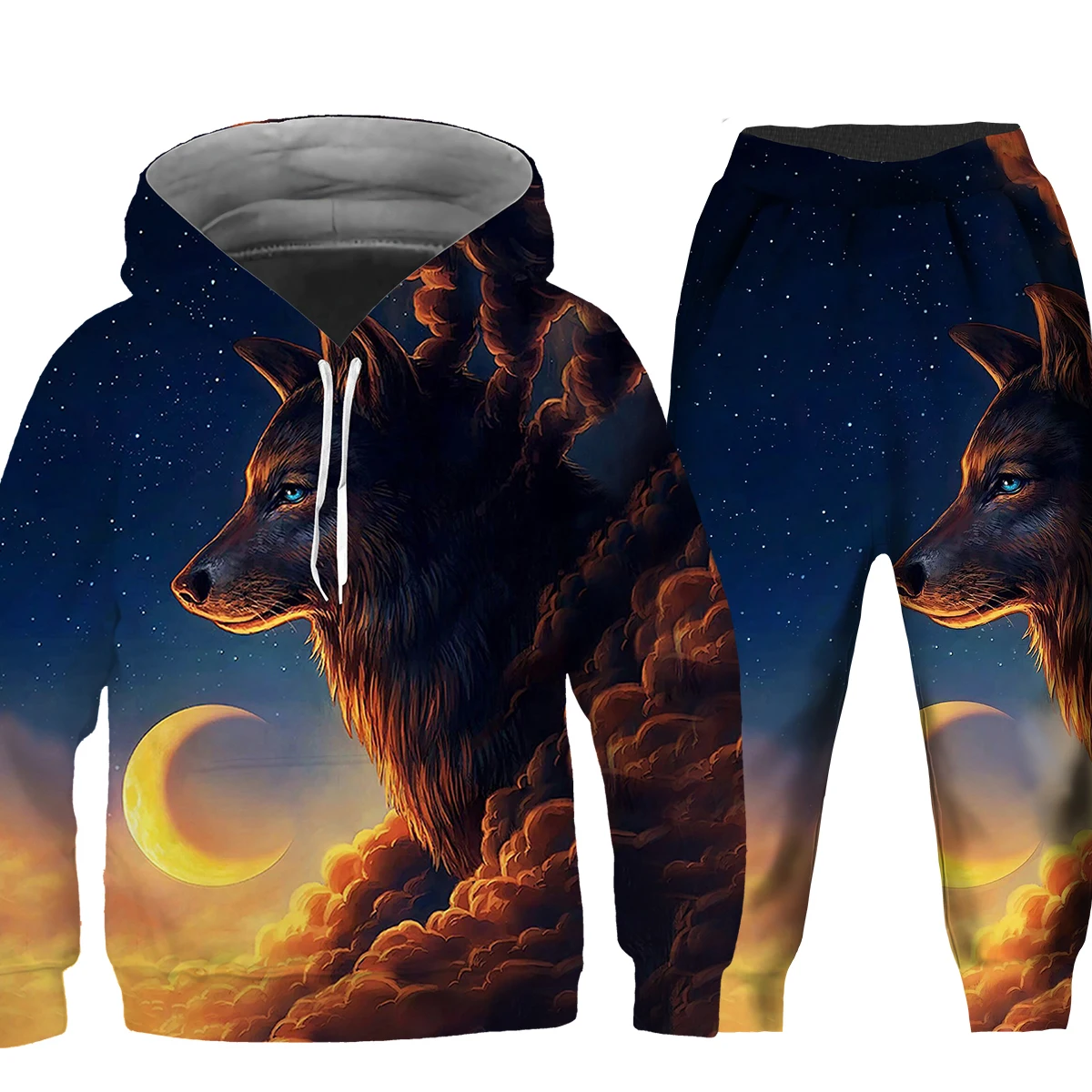 Newest Cute Boys Girls Animal Wolf Printed Hoodies Tracksuit Set Cartoon Sweatshirts/Suits Clothes for Young Teenager 4-14 Years
Newest Cute Boys Girls Animal Wolf Printed Hoodies Tracksuit Set Cartoon Sweatshirts/Suits Clothes for Young Teenager 4-14 Years