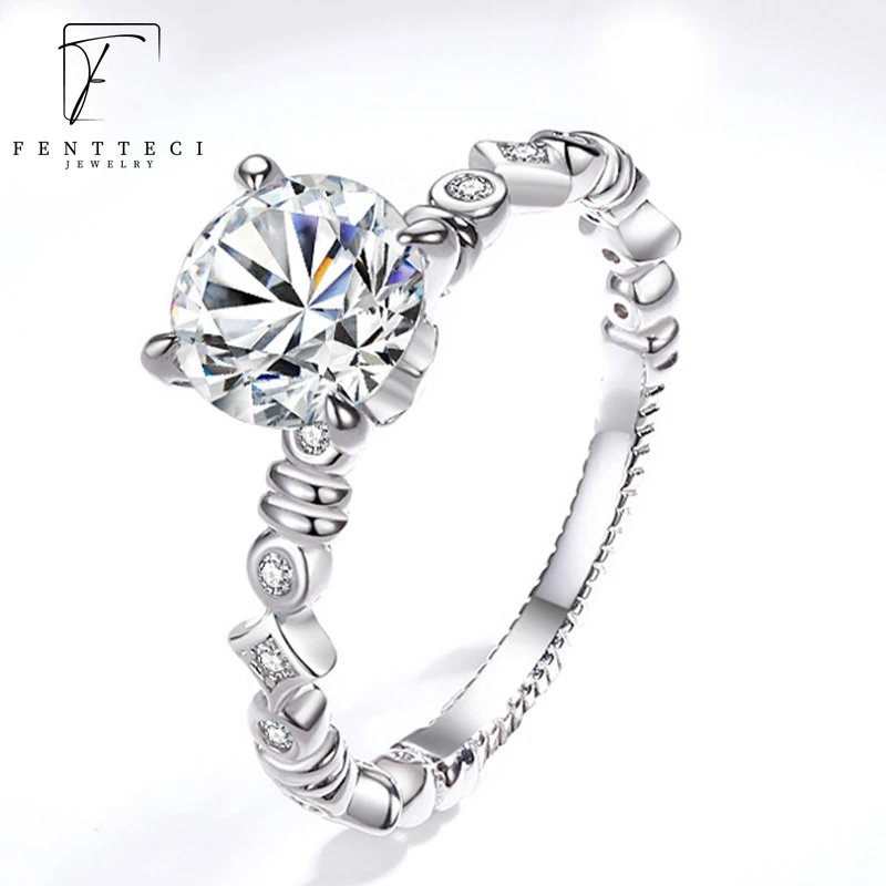 FENTTECI New Polygonal Geometry Moissanite Diamond Ring For Women 925 Sterling Silver Platinum Plated Engagement Fine Jewelry
FENTTECI New Polygonal Geometry Moissanite Diamond Ring For Women 925 Sterling Silver Platinum Plated Engagement Fine Jewelry