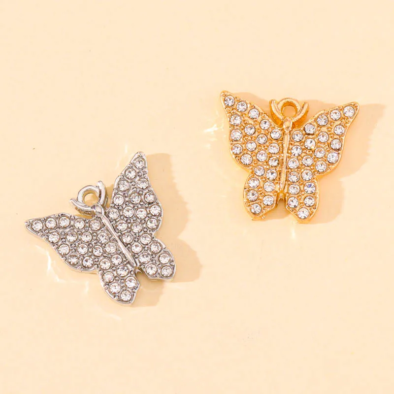 10Pcs New Fashion Jewelry Zircon Butterfly Pendant Alloy Base Charms DIY Handmade Making Necklace Earrings Ornaments Accessories 
10Pcs New Fashion Jewelry Zircon Butterfly Pendant Alloy Base Charms DIY Handmade Making Necklace Earrings Ornaments Accessories
