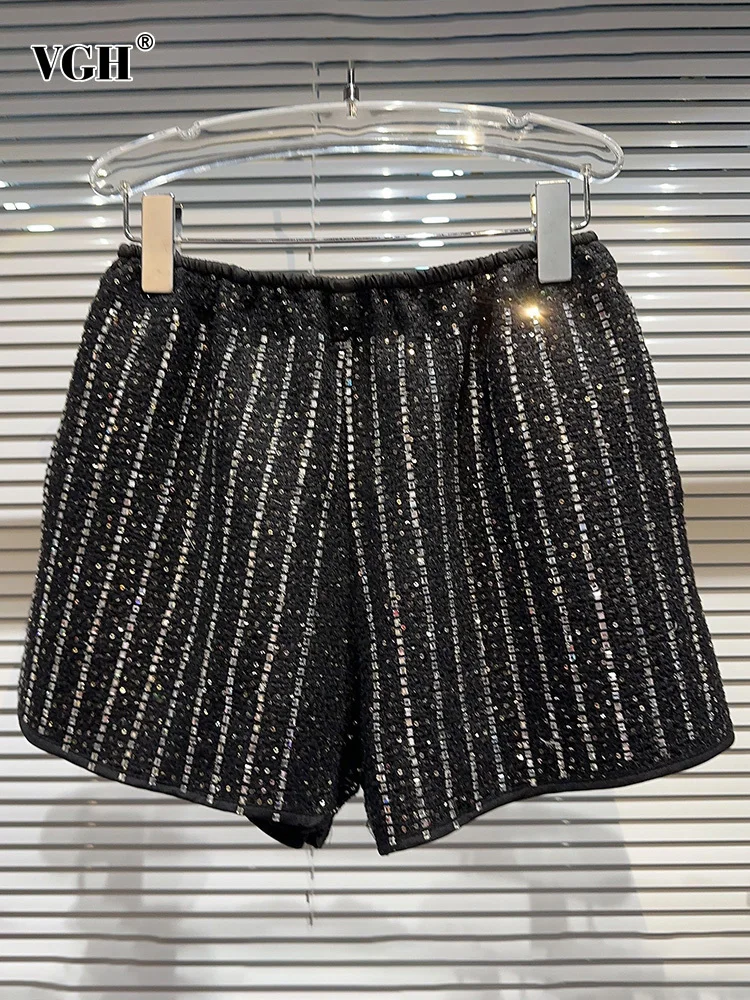 VGH Solid Patchwork Diamonds Casual Shorts For Women High Waist Tweed Loose Minimalist Short Pants Female Fashion Clothes New
VGH Solid Patchwork Diamonds Casual Shorts For Women High Waist Tweed Loose Minimalist Short Pants Female Fashion Clothes New