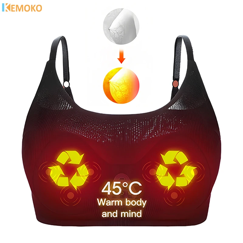 

Breast Massager Smart Vibration Heating Hot Compress Stimulator Enhancer Chest Shaping Relaxing Breast Care Massage Electric Bra