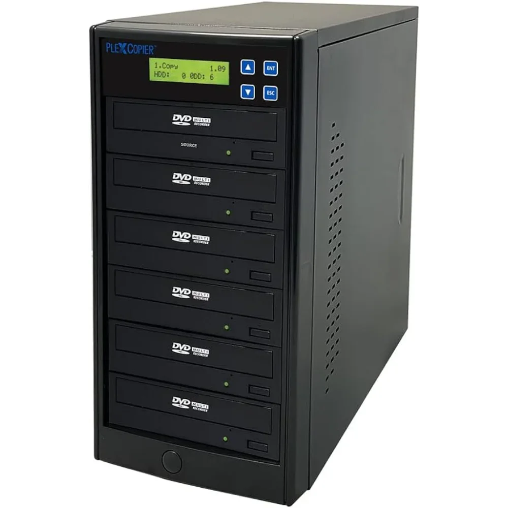 

NEW PlexCopier 24X SATA 1 to 5 CD DVD M-Disc Supported Duplicator Writer Copier Tower with Free DVD Video Copy Protection
