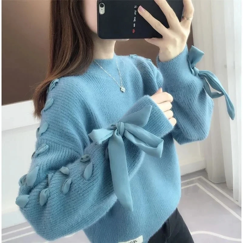 Fashion Solid Color Drawstring Bow Casual Sweaters Female Clothing 2023 Autumn Winter Oversized Knitted Pullovers All-match Tops
Fashion Solid Color Drawstring Bow Casual Sweaters Female Clothing 2023 Autumn Winter Oversized Knitted Pullovers All-match Tops