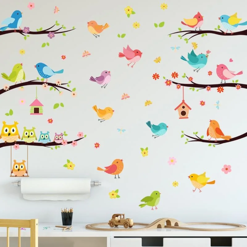 2 Pcs Branches Bird Bird Cage Cartoon Wall Stickers Kawaii Background Wall Living Room Room Decorative Mural Wall Stickers
2 Pcs Branches Bird Bird Cage Cartoon Wall Stickers Kawaii Background Wall Living Room Room Decorative Mural Wall Stickers