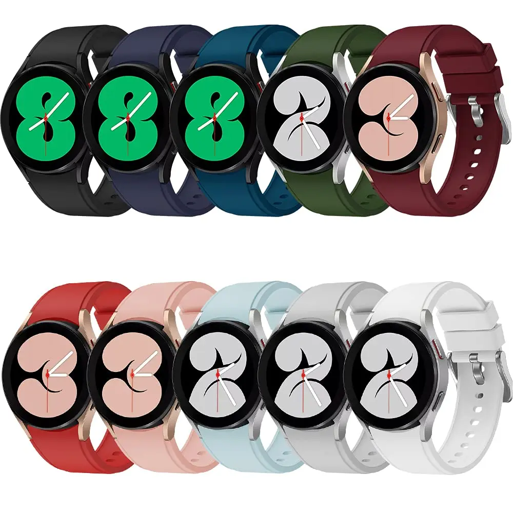 Bands Compatible with SAMSUNG Galaxy Watch 4, Adjustable Silicone Sport Watch Bands Replacement Strap for Galaxy Watch 4 Classic
Bands Compatible with SAMSUNG Galaxy Watch 4, Adjustable Silicone Sport Watch Bands Replacement Strap for Galaxy Watch 4 Classic