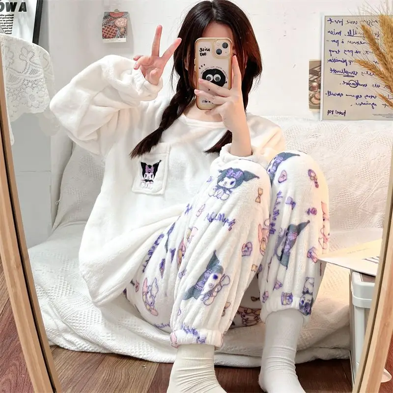 Sanrio Pajama Kawaii Pochacco Cute Hello Kitty Cartoon Winter Coral Velvet Thickening Warm Anime Home Furnishing Set Girl Gifts
Sanrio Pajama Kawaii Pochacco Cute Hello Kitty Cartoon Winter Coral Velvet Thickening Warm Anime Home Furnishing Set Girl Gifts