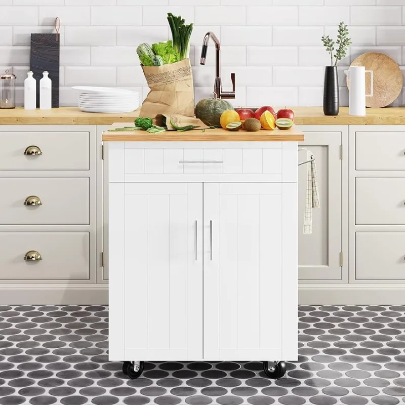 Shintenchi Kitchen Island Cart with Storage,Rolling Side Table on Wheels with Large Worktop, Cabinet,Towel Rack and Drawers
Shintenchi Kitchen Island Cart with Storage,Rolling Side Table on Wheels with Large Worktop, Cabinet,Towel Rack and Drawers