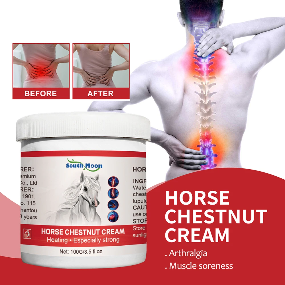 Horse Chestnut Pain Relief Cream Cervical Spine Pain Joint Relief Lumbar Disc Herniation Should and Neck Knee Joint Ointment
Horse Chestnut Pain Relief Cream Cervical Spine Pain Joint Relief Lumbar Disc Herniation Should and Neck Knee Joint Ointment