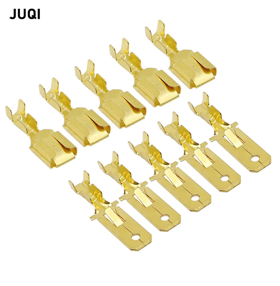 NEW 100pcs/50set 6.3mm insert Automotive Connector DJ611-6.3A Male DJ611-6.3B Female Brass Auto Splice Crimp Wire Terminals
NEW 100pcs/50set 6.3mm insert Automotive Connector DJ611-6.3A Male DJ611-6.3B Female Brass Auto Splice Crimp Wire Terminals