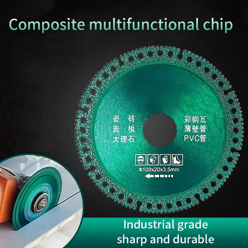 Composite Multifunctional Cutting Saw Blade 100mm Ultra-thin Saw Blade Ceramic Tile Glass Cutting Disc For Angle Grinder Tools
Composite Multifunctional Cutting Saw Blade 100mm Ultra-thin Saw Blade Ceramic Tile Glass Cutting Disc For Angle Grinder Tools