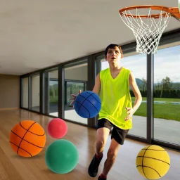 

Silent Training Basketball High Density Foam Indoor Sports Balls Soft Bouncy Balls Kids Adult Sports Training Get Free Netting