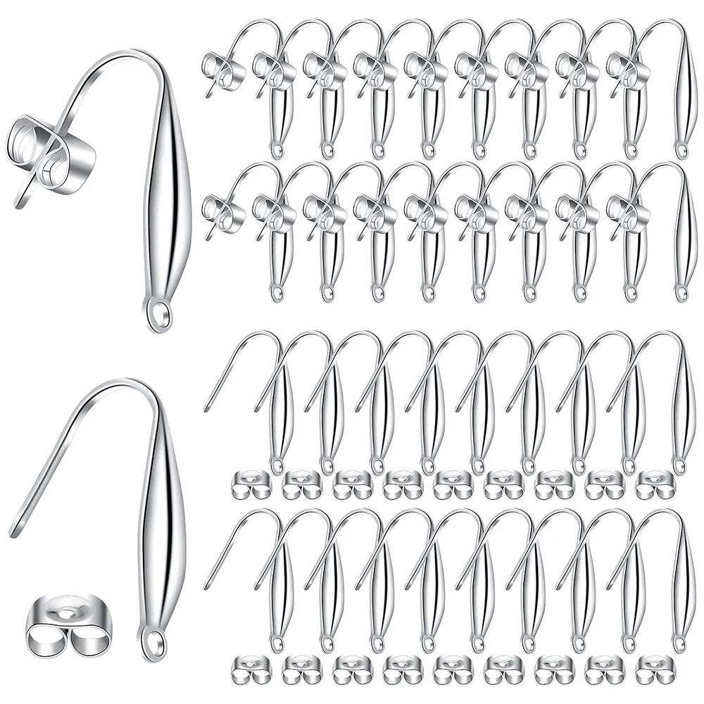 50pcs French Earring Hooks Teardrop Ear Wire Hooks with 50pcs Stainless Steel Butterfly Earring Backs for DIY Jewelry Making
50pcs French Earring Hooks Teardrop Ear Wire Hooks with 50pcs Stainless Steel Butterfly Earring Backs for DIY Jewelry Making
