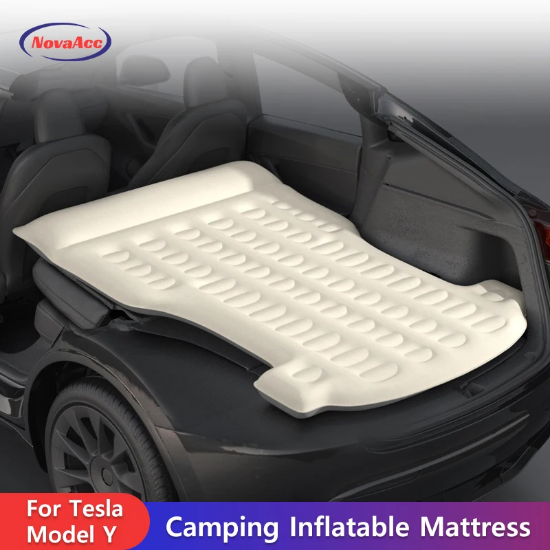 

Автомобильная воздушная кровать NovaAcc для Tesla Model Y, Портативный Автомобильный задний складной матрас для кемпинга, надувной матрас, флокирующая поверхность с воздушным насосом