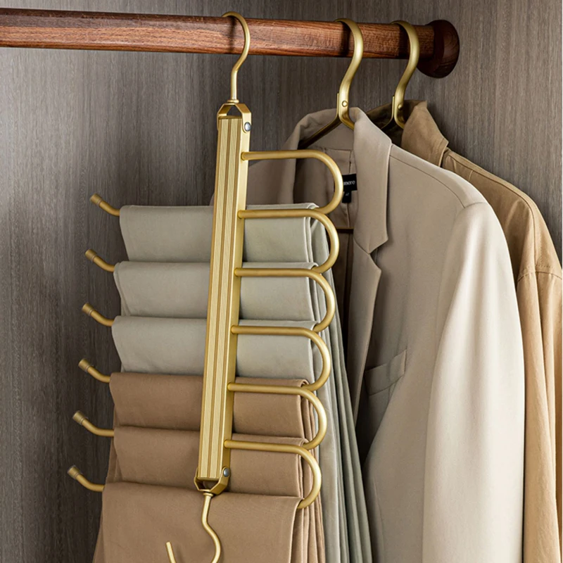 6 in 1 Magic Trouser Hangers Folding 360° Rotatable Pant Tie Scarf Storage Rack Aluminium Alloy Hanger Pant Organizer Space Save
6 in 1 Magic Trouser Hangers Folding 360° Rotatable Pant Tie Scarf Storage Rack Aluminium Alloy Hanger Pant Organizer Space Save