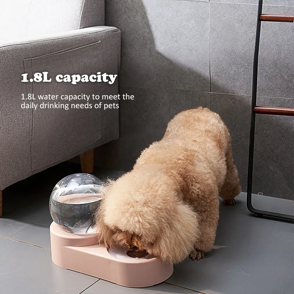 

for Container Pet Fountain Dog New Cat Drinking Feeding Feeder Supplies Kitten Automatic Bowls Water Food Bubble