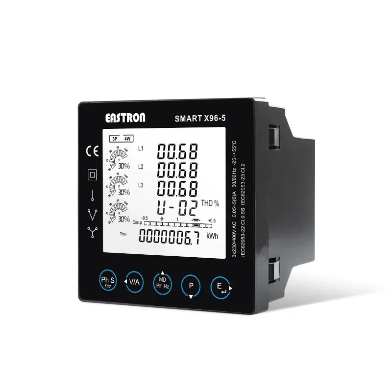 Smart X96-5 MID Approved Multi-functional Multi-tariffs Digital Energy Meter Push-in Installation and Plug-in Connection
Smart X96-5 MID Approved Multi-functional Multi-tariffs Digital Energy Meter Push-in Installation and Plug-in Connection