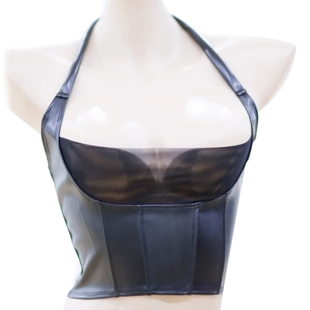 Women Sexy Black Nightclub PU High Street Shrink Gather Navel Short Top Mesh See Through Vest Outfit Adult Female Nightwear
Women Sexy Black Nightclub PU High Street Shrink Gather Navel Short Top Mesh See Through Vest Outfit Adult Female Nightwear